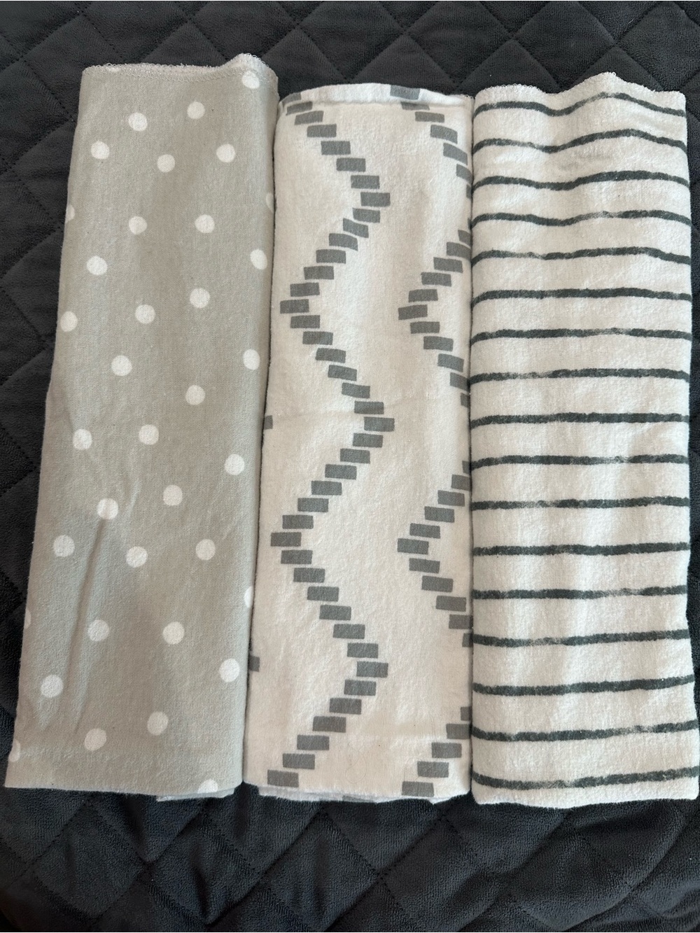 cloud island Gray & White Cloud Print Baby blanket